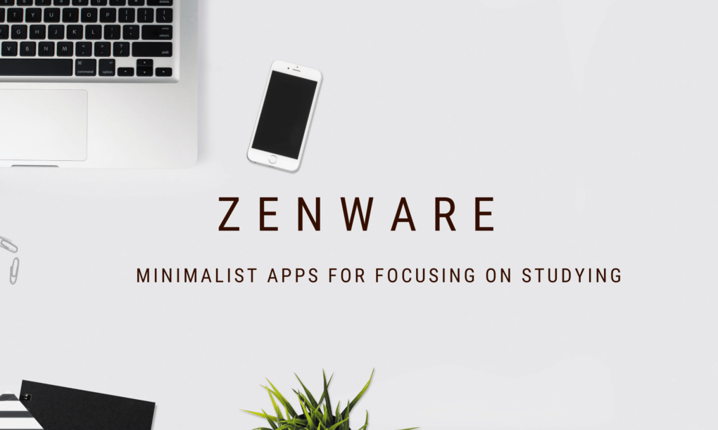 a laptop with a zenware app for focusing on studying 