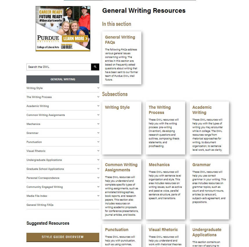 The Perdue Online Writing Lab (OWL) Overview 3