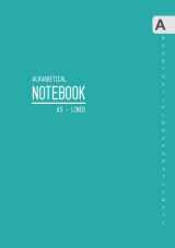 9781730788406-1730788408-Alphabetical Notebook A5: Medium Lined-Journal Organizer with A-Z Tabs Printed | Smart Teal Design