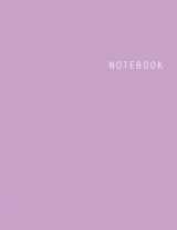 9781545280331-1545280339-Notebook: Unlined Notebook - Large (8.5 x 11 inches) - 100 Pages - Lilac Cover