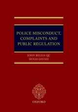 9780199546183-0199546185-Police Misconduct, Complaints, and Public Regulation