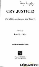 9780809123087-0809123088-Cry justice!: The Bible on hunger and poverty (A Bread for the World reader)