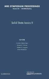 9781558991026-1558991026-Solid State Ionics II: Volume 210 (MRS Proceedings)