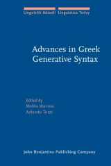 9781588116246-1588116247-Advances in Greek Generative Syntax: In honor of Dimitra Theophanopoulou-Kontou (Linguistik Aktuell/Linguistics Today)