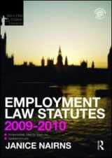9780415458382-0415458382-Employment Law Statutes 2009-2010 (Routledge Student Statutes)
