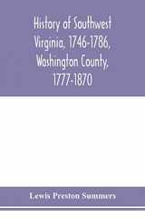 9789353978600-9353978602-History of southwest Virginia, 1746-1786, Washington County, 1777-1870