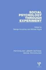 9781138845800-1138845809-Social Psychology Through Experiment (Psychology Library Editions: Social Psychology)