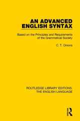 9781138917767-1138917761-An Advanced English Syntax (Routledge Library Editions: The English Language)