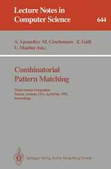 9783540560241-3540560246-Combinatorial Pattern Matching: Third Annual Symposium, Tucson, Arizona, USA, April 29 - May 1, 1992. Proceedings (Lecture Notes in Computer Science, 644)