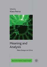 9781349367733-1349367737-Meaning and Analysis: New Essays on Grice (Palgrave Studies in Pragmatics, Language and Cognition)