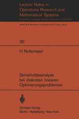 9783540049531-3540049533-Sensitivitätsanalyse bei diskreten linearen Optimierungsproblemen (Lecture Notes in Economics and Mathematical Systems, 30) (German Edition)