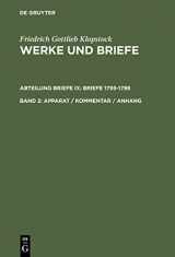 9783110140156-3110140152-Apparat / Kommentar / Anhang (Klopstock, Friedrich G.: Werke Und Briefe) (German Edition)