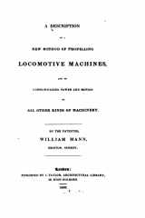 9781517227890-1517227895-A Description of a New Method of Propelling Locomotive Machines