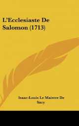 9781120100115-1120100119-L'Ecclesiaste De Salomon (1713) (French Edition)