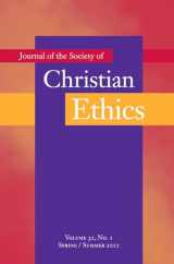 9781589018983-1589018982-Journal of the Society of Christian Ethics: Spring/Summer 2012