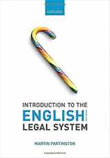 9780198852926-0198852924-Introduction to the English Legal System