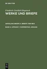 9783110174137-3110174138-Apparat / Kommentar. Anhang (Klopstock, Friedrich G.: Werke Und Briefe) (German Edition)