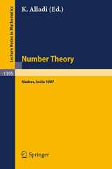 9783540515951-354051595X-Number Theory, Madras 1987: Proceedings of the International Ramanujan Centenary Conference, held at Anna University, Madras, India, December 21, 1987 (Lecture Notes in Mathematics, 1395)