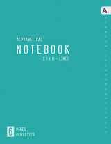 9781090664730-1090664737-Alphabetical Notebook 8.5 x 11: 6 Pages per Letter | Lined-Journal Organizer Large with A-Z Tabs Printed | Minimalist Design Teal