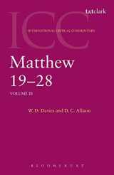 9780567083753-0567083756-Matthew 19-28: Volume 3 (International Critical Commentary)