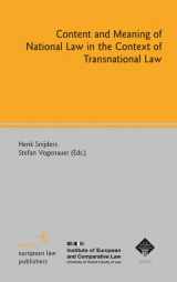 9783866531277-3866531273-Content and Meaning of National Law in the Context of Transnational Law