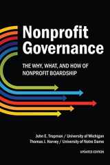 9780879465124-0879465123-Nonprofit Governance: The Why, What, and How of Nonprofit Boardship