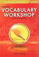 9780821580295-0821580299-Sadlier Vocabulary Workshop Level D, Teacher's Edition, Enriched Edition, 9780821580295, 0821580299, 2012