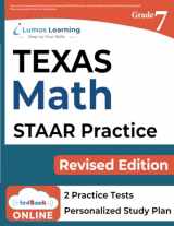 9781949855333-1949855333-TEXAS STAAR Test Prep: 7th Grade Math Practice Workbook and Full-length Online Assessments: STAAR Study Guide (STAAR Redesign by Lumos Learning)