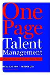 9781422166734-1422166732-One Page Talent Management: Eliminating Complexity, Adding Value