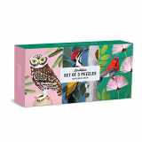 9780735370043-0735370044-Galison Birdtopia Puzzle Set, Includes 3 Coordinating 120-Piece Puzzles, 5.5” x 8” Each – Art Puzzle with Illustrations by Diana Herrera Beltran, Thick Sturdy Pieces, Challenging Family Activity