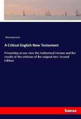 9783337438913-3337438911-A Critical English New Testament