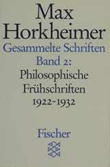 9783596273768-3596273765-Gesammelte Schriften II: Philosophische Frühschriften 1922 - 1932 (Fischer Taschenbücher Allgemeine Reihe)