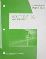 9781305392380-1305392388-Working Papers, Chapters 18-26 for Warren/Reeve/Duchac's Accounting, 26th