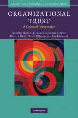 9780521492911-0521492912-Organizational Trust: A Cultural Perspective (Cambridge Companions to Management)