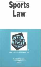 9780314159663-0314159665-Sports Law in a Nutshell (Nutshell Series)