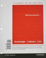 9780133582529-0133582523-Microeconomics, Student Value Edition Plus NEW MyLab Economics with Pearson eText -- Access Card Package (Pearson Series in Economics)