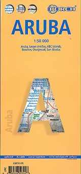 9783866093423-386609342X-Laminated Aruba Map by Borch (English, Spanish, French, Italian and German Edition)