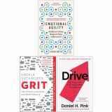 9789123957415-9123957417-Emotional Agility, Grit: Why passion and resilience are the secrets to success, Drive The Surprising Truth About What Motivates Us 3 Books Collection Set