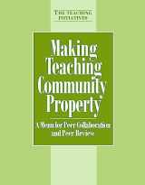 9781563770319-1563770318-Making Teaching Community Property: A Menu for Peer Collaboration and Peer Review