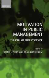 9780199234035-0199234035-Motivation in Public Management: The Call of Public Service