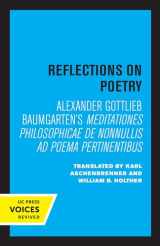 9780520345515-0520345517-Reflections on Poetry: Meditationes philosophicae de nonnullis ad poema pertinentibus