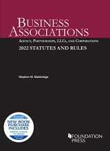 9781636599014-163659901X-Business Associations: Agency, Partnerships, LLCs, and Corp, 2022 Statutes (Selected Statutes)