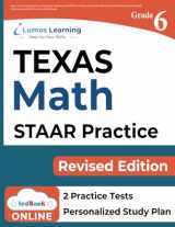9781949855326-1949855325-TEXAS STAAR Test Prep: 6th Grade Math Practice Workbook and Full-length Online Assessments: STAAR Study Guide (STAAR Redesign by Lumos Learning)