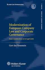 9789041125927-9041125922-Modernization of European Company Law and Corporate Governance. Some Considerations on its Legal Limits (European Company Law, 6)