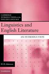 9781107045408-1107045401-Linguistics and English Literature: An Introduction (Cambridge Introductions to the English Language)