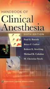 9780781789486-0781789486-Handbook of Clinical Anesthesia