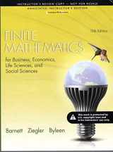 9780321946171-0321946170-Finite Mathematics-Insructor's Review Copy - Annotated Instructor's Edition