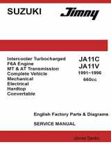 9781257100736-1257100734-Suzuki Jimny JA11C JA11V 660cc English Factory Parts Manual 1991-1996