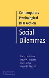 9780521808927-0521808928-Contemporary Psychological Research on Social Dilemmas