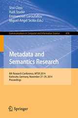 9783319136738-3319136739-Metadata and Semantics Research: 8th Research Conference, MTSR 2014, Karlsruhe, Germany, November 27-29, 2014, Proceedings (Communications in Computer and Information Science, 478)